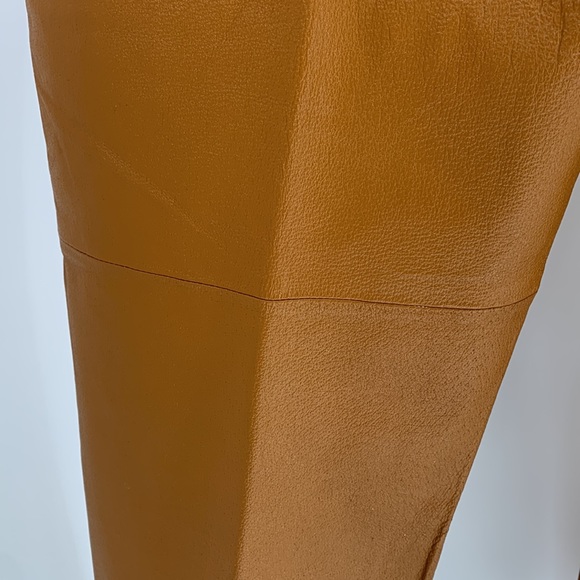 NWT Newport News Styleworks•Carmel Color Lined Leather Pants Sz18 - Picture 11 of 15